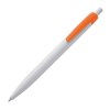 Stylo bille plastique blanc avec clip de couleur