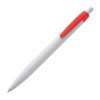 Stylo bille plastique blanc avec clip de couleur