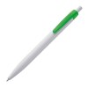 Stylo bille plastique blanc avec clip de couleur