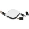 Câble de recharge extensible avec 3 prises