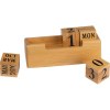 Calendrier de bureau en bambou