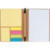 Carnet avec stylo à bille et notes adhésives