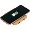 Chargeur sans fil en bambou avec 2 Hubs USB