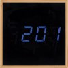 Horloge de table avec affichage noir et affichage LED bleu
