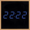 Horloge de table avec affichage noir et affichage LED bleu