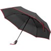 Parapluie télescopique noir avec bordure colorée