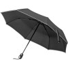 Parapluie télescopique noir avec bordure colorée