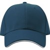 Casquette '6 Panel' 'Sandwich' 'heavy-brushed'