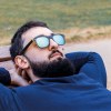Lunettes de soleil bicolor et verres étamés