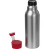 Bouteille en métal avec couvercle silicone