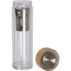 Bouteille en verre avec couvercle en bambou et capacité de 420 ml