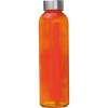 Bouteille transparente avec couvercle gris