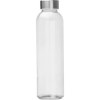 Bouteille transparente avec couvercle gris