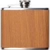 Flasque en acier inoxydable avec étui en bois, capacité de remplissage 170 ml