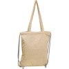 Sac en coton recyclé avec longues poignées et cordons de transport