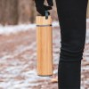Gourde en acier inoxydable bambou