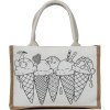 Sac en coton en jute à colorier