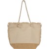 Sac de plage Oeko-Tex ® naturel avec fond en jute et cordelette