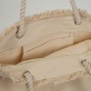 Sac de plage Oeko-Tex ® naturel avec fond en jute et cordelette
