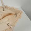 Sac de plage Oeko-Tex ® naturel avec fond en jute et cordelette