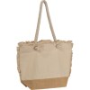 Sac de plage Oeko-Tex ® naturel avec fond en jute et cordelette