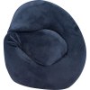 Coussin en peluche avec large bande de fermeture
