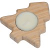 Porte-bougie à chauffe-plat en bois