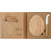 Set pour fromage avec plateau en bois