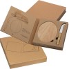 Set pour fromage avec plateau en bois