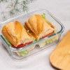 Lunchbox en verre avec couvercle en bambou
