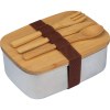 Lunchbox avec couvercle en bambou et bande silicone