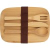 Lunchbox avec couvercle en bambou et bande silicone