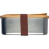 Lunchbox avec couvercle en bambou et bande silicone