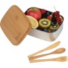 Lunchbox avec couvercle en bambou et bande silicone