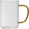 Tasse en verre avec poignée colorée