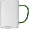 Tasse en verre avec poignée colorée