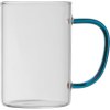 Tasse en verre avec poignée colorée