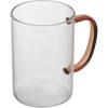 Tasse en verre avec poignée colorée