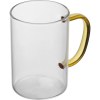 Tasse en verre avec poignée colorée