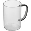 Tasse en verre avec poignée colorée