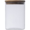Pot en verre borosilicaté avec couvercle en bois de pin, 700 ml