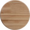 Pot en verre borosilicaté avec couvercle en bois de pin, 1000 ml