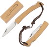 Couteau de poche en bambou et boucle de suspension