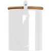 Tasse en céramique avec cuillère et couvercle en bambou