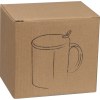 Tasse en céramique avec cuillère et couvercle en bambou