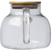 Bouteille en verre avec couvercle en bambou, 1.000 ml