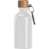 Gourde en acier inoxydable avec mousqueton, 400ml