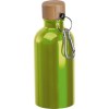 Gourde en acier inoxydable avec mousqueton, 400ml