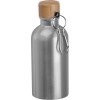 Gourde en acier inoxydable avec mousqueton, 400ml