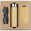 Set cadeau avec chargeur, gobelet thermos et lunettes de soleil